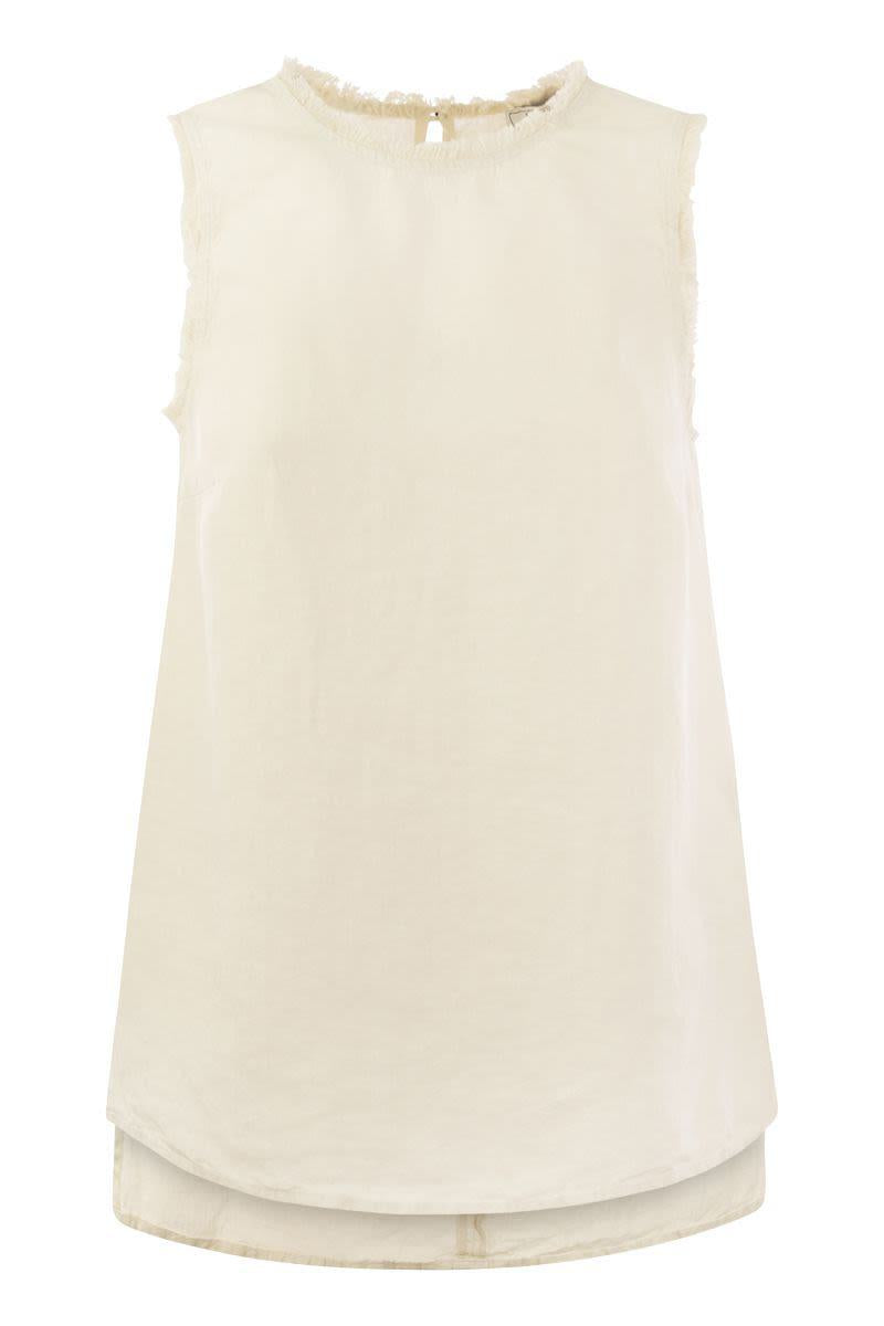 Peserico Sleeveless Linen Top