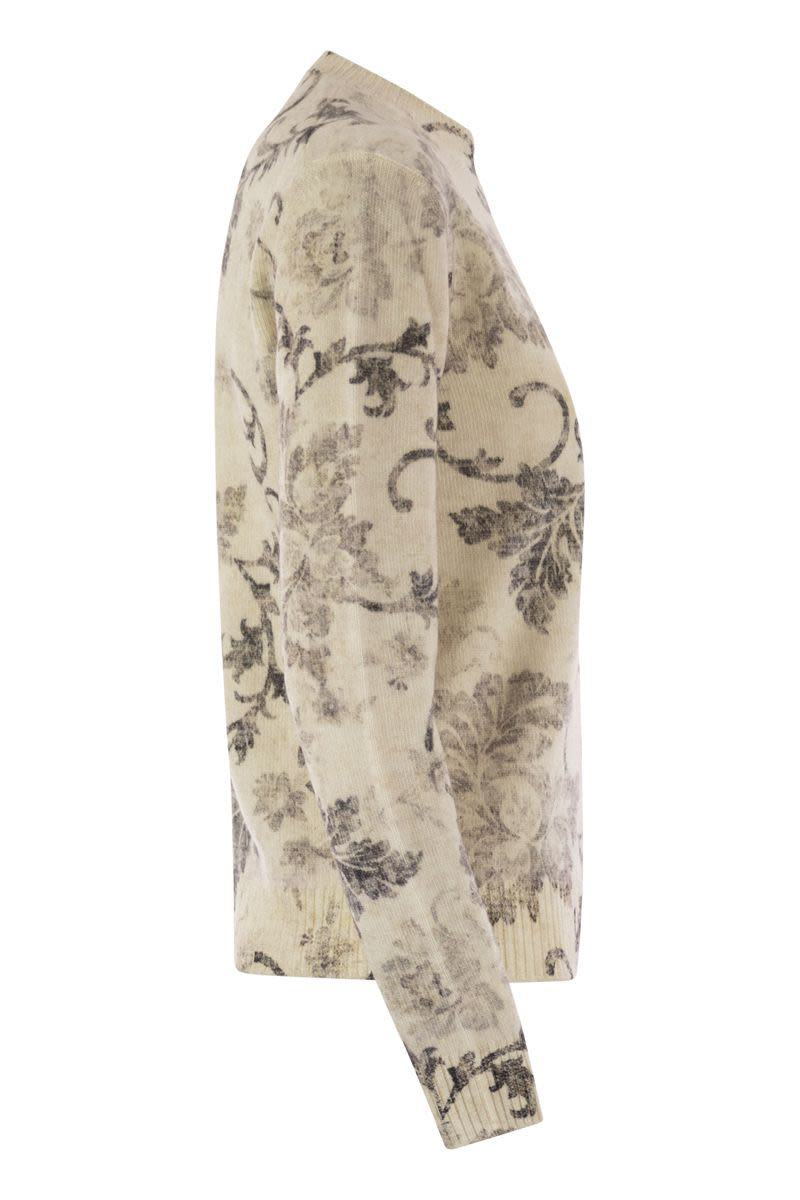 Herno Wool Jumper With Floral Pattern