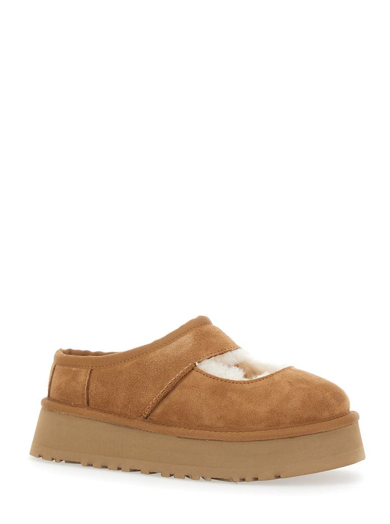 'Bea Mary Jane' Brown Mules With Cut-Out Detail In Suede Woman