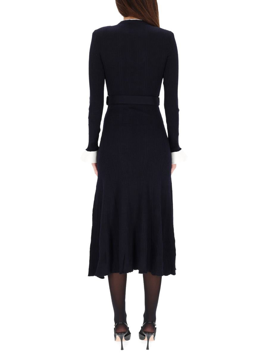 Self-Portrait Midi Dress With Belt