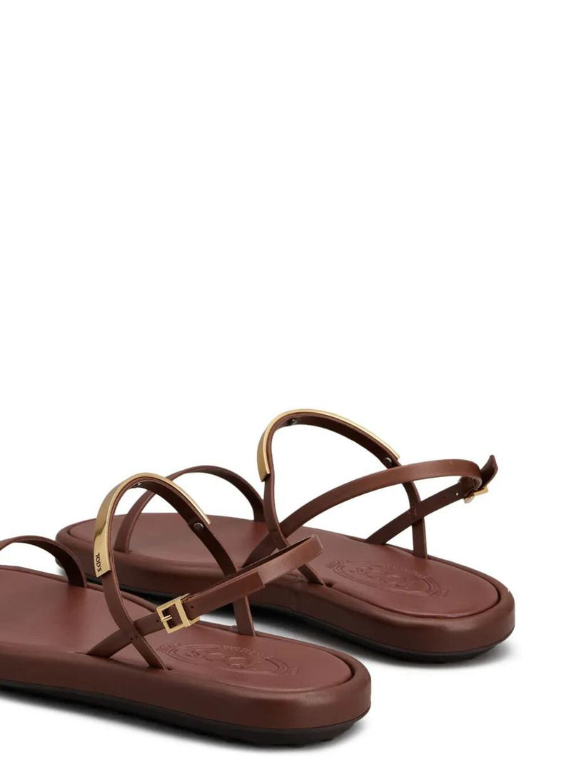 Tod'S Leather Sandalwood Shoes