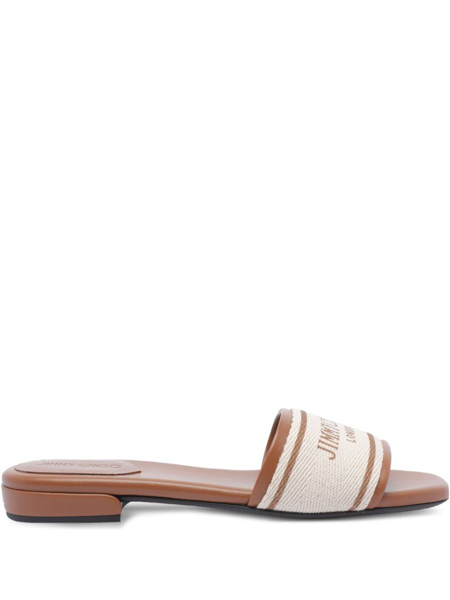 Jimmy Choo Joa Flat Canvas Flat Sandals