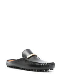 Tod'S Branded Metal Bar Leather Gommino Mules Shoes