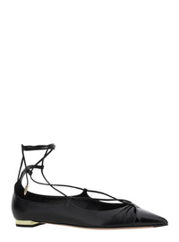 'Gabi' Ballet Shoes With Criss-Crossed Ankle Strap In Leather Woman