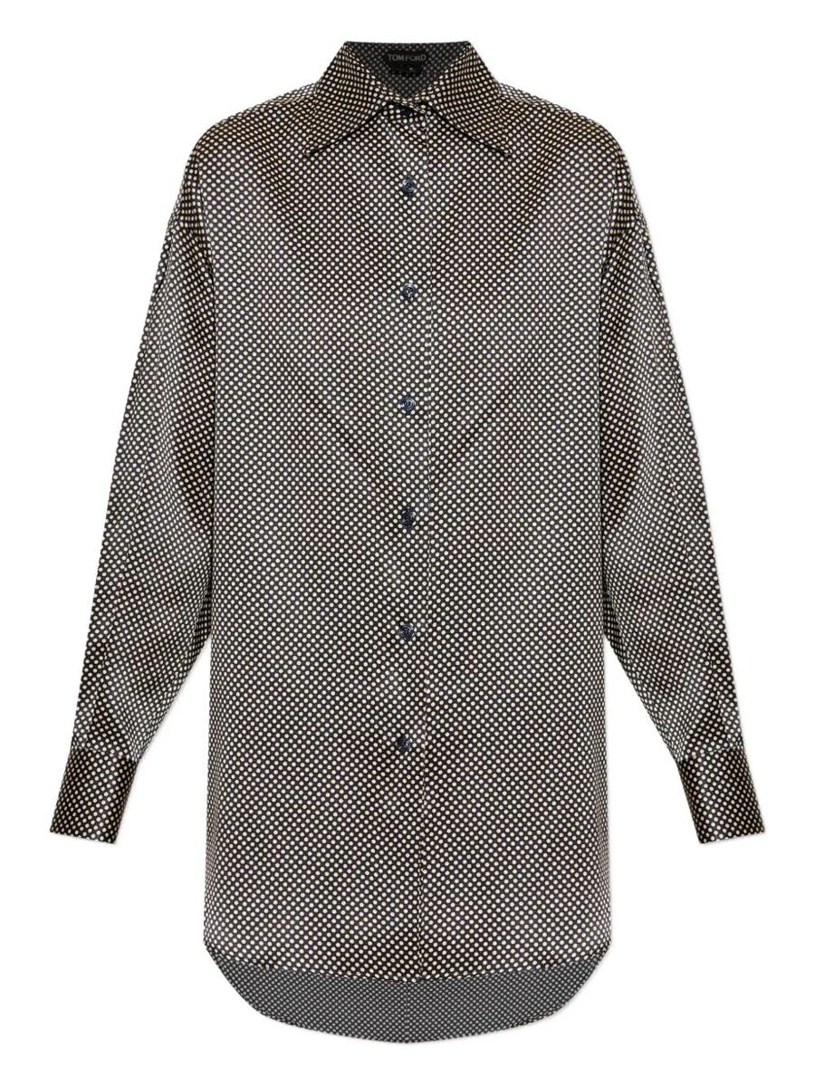 Tom Ford Polka Dot Relaxed Fit Silk Shirt Clothing