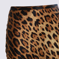 Roberto Cavalli Leopard Silk Skirt
