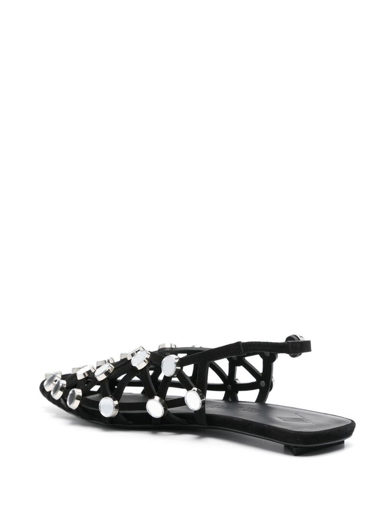 The Attico Grid Slingback Sandals