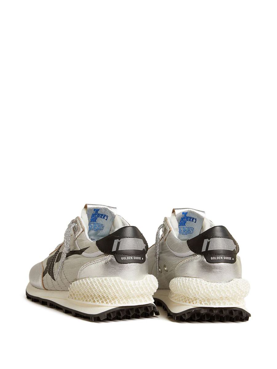 Golden Goose Leather Sneakers In Silver