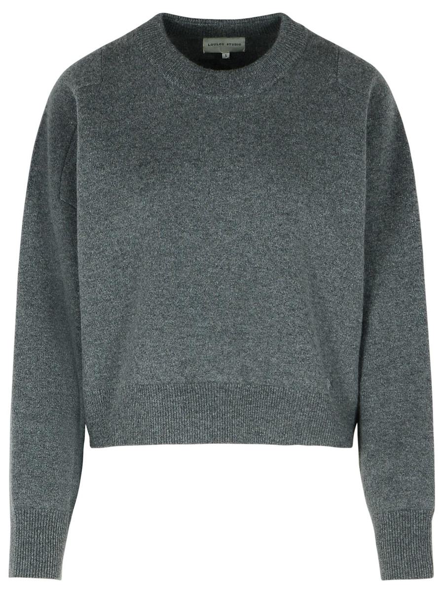 Loulou De Saison 'Boxy Miro' Grey Cashmere Sweater