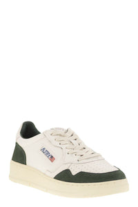 Autry Medalist Low - Leather And Suede Sneakers