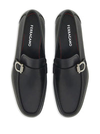 Salvatore Ferragamo Gancini Ornament Caspian Leather Loafers Shoes