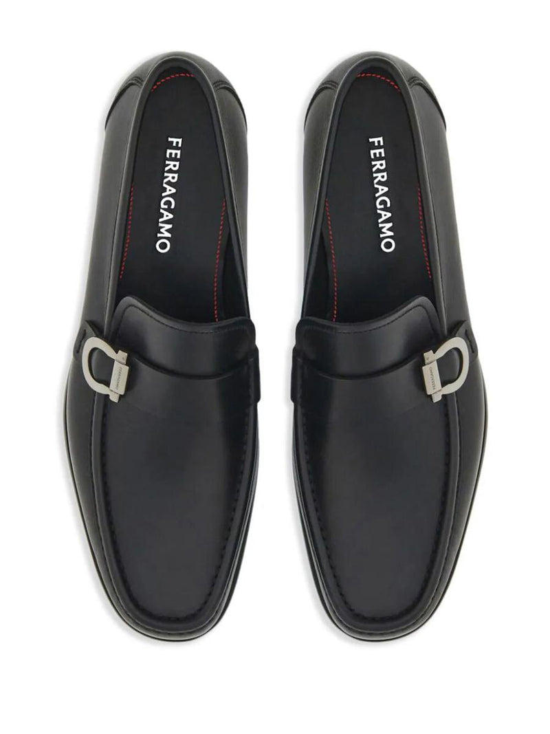 Salvatore Ferragamo Gancini Ornament Caspian Leather Loafers Shoes