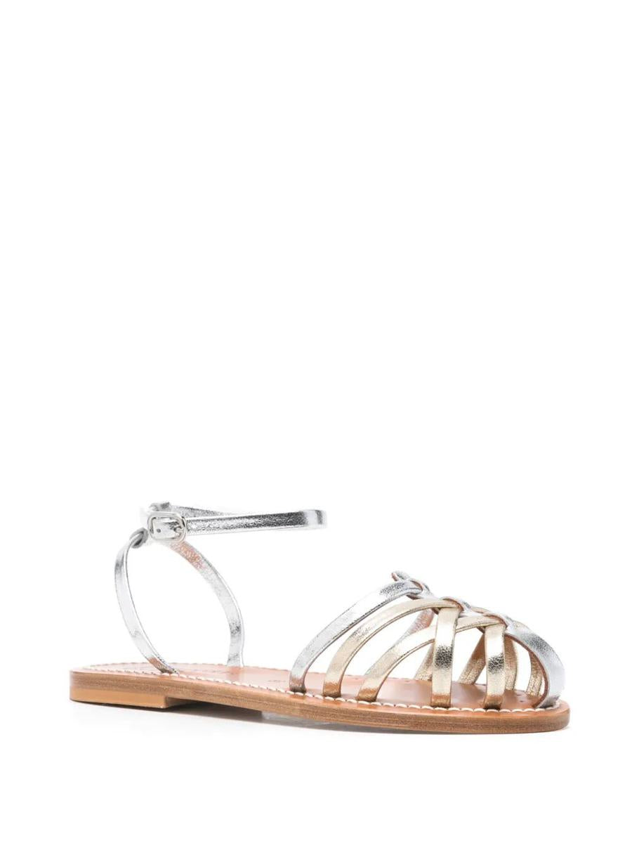 K.Jacques Cyrenia Two-Tone Metallic Sandals Shoes