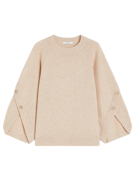 Max Mara Crossover Detail Oversized Wool And Cashmere Sweater Clothing