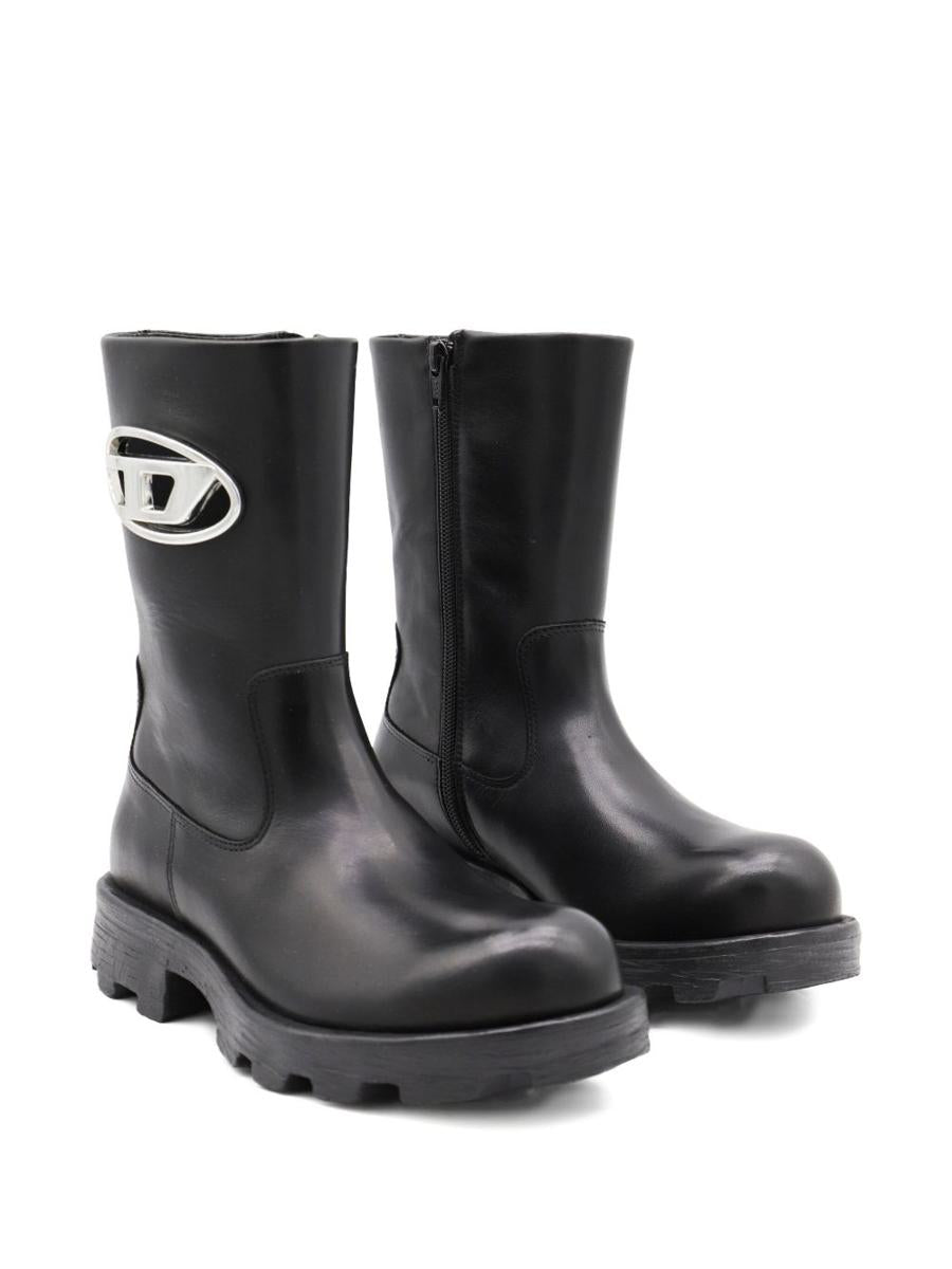 Diesel Leather Biker Boots