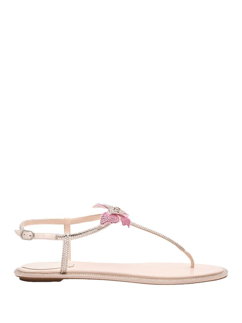 René Caovilla Fairy Pink Flat Sandal 10 Shoes