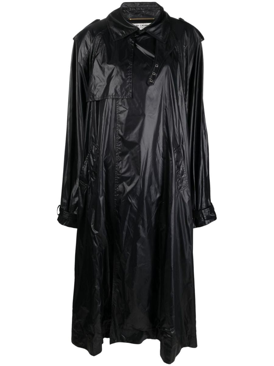 Saint Laurent Nylon Cloak Coat