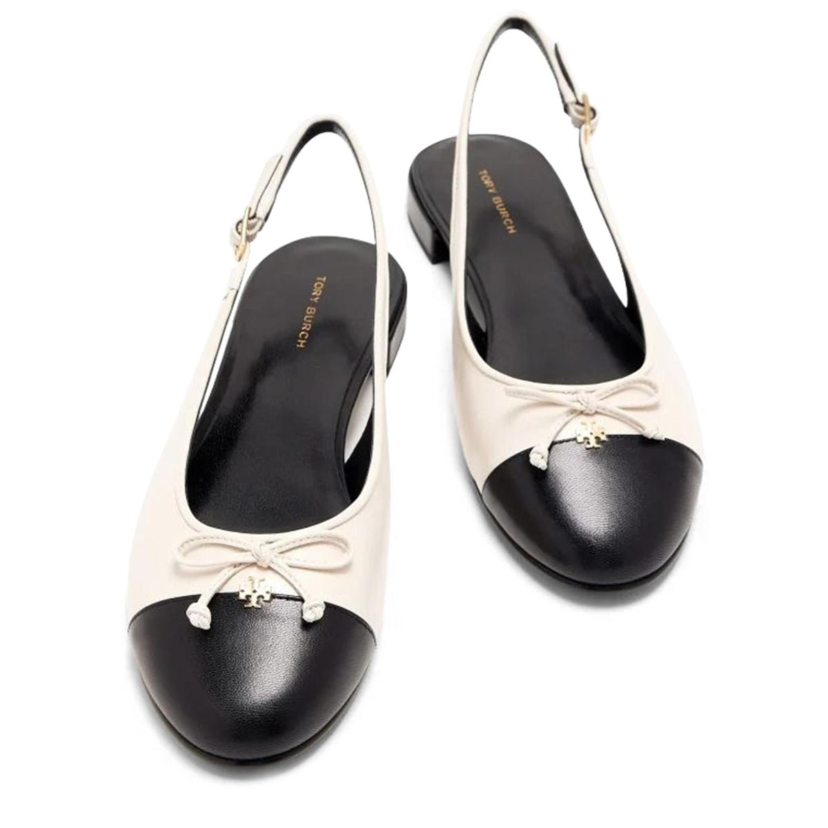 Tory Burch Cap-Toe Slingback Ballet