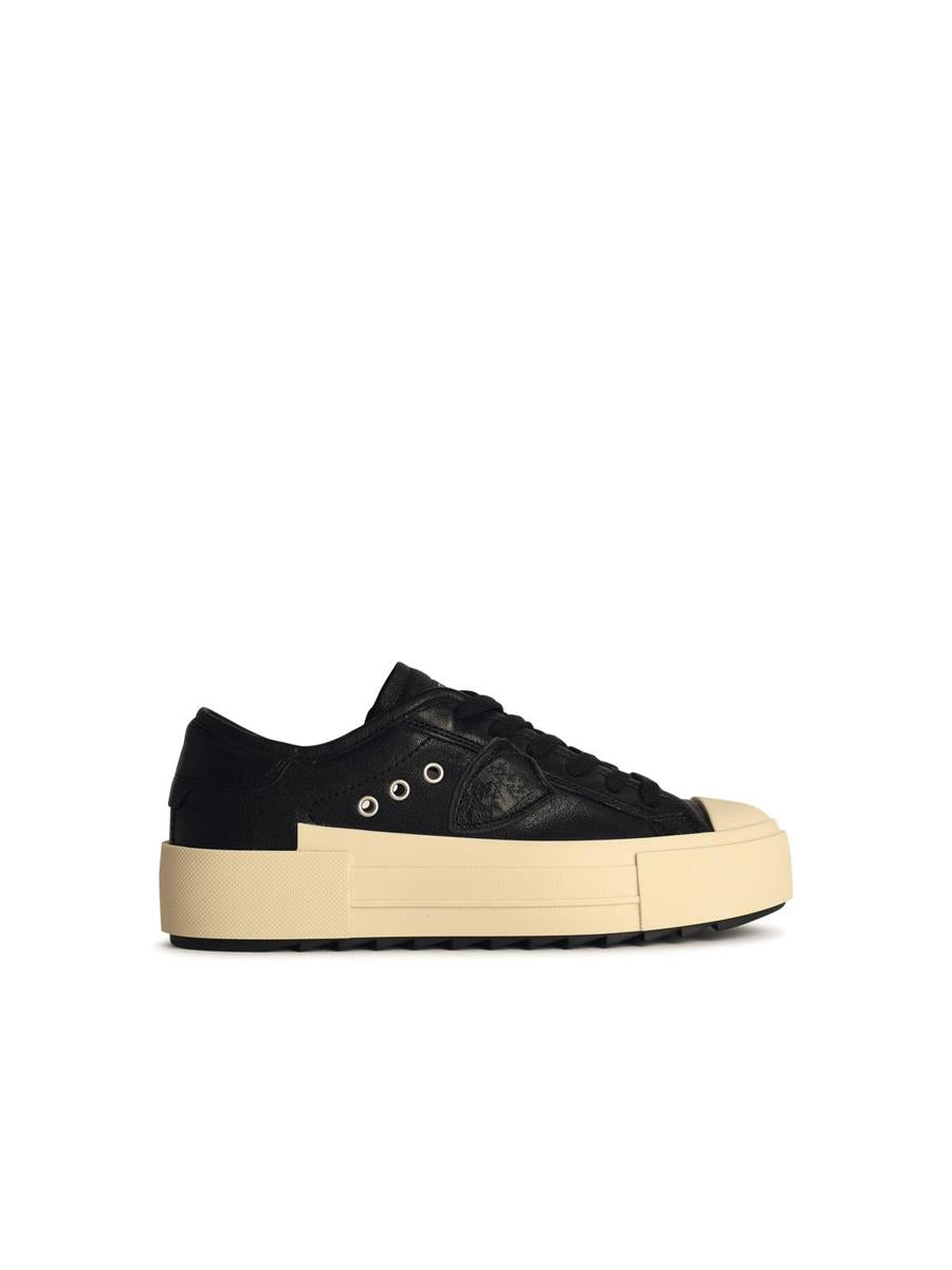 Philippe Model 'Paris' Black Leather Sneakers