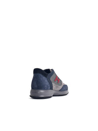 Hogan 'H Floc' Blue Suede Sneakers