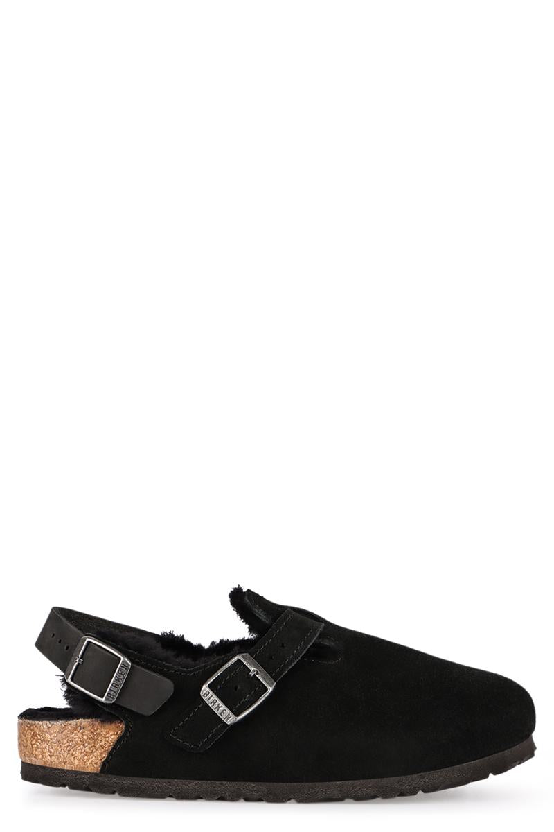 Birkenstock Tokio Leather And Fur Slippers