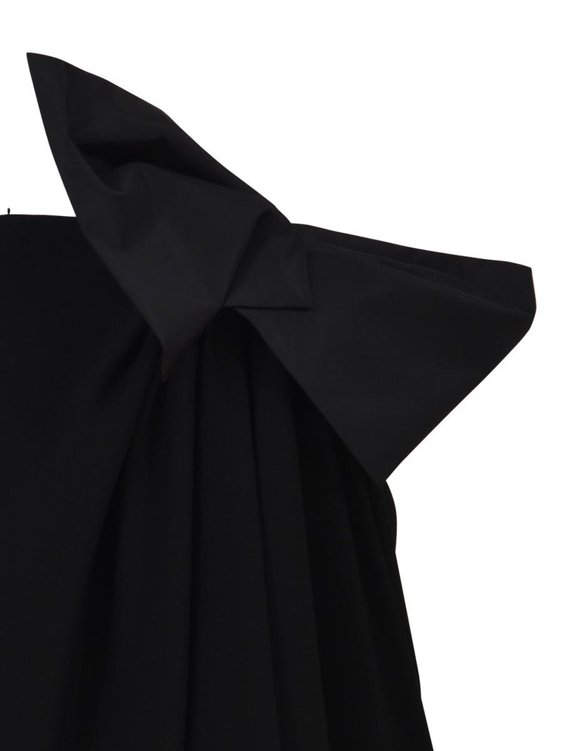 Mini Black Dress With Bow