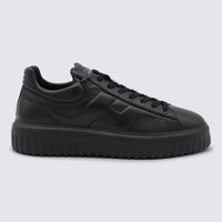 Hogan Black Leather Sneakers