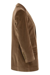 Saulina Antonia - Single-Breasted Velvet Jacket