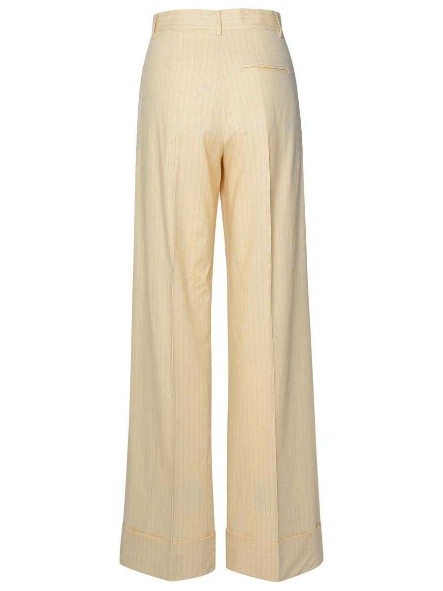 The Andamane 'Nathalie' Ivory Wool Blend Trousers