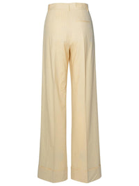 The Andamane 'Nathalie' Ivory Wool Blend Trousers
