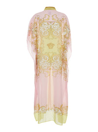 Multicolor Caftan With Button Closure And All-Over Geometric Print In Fabric Woman