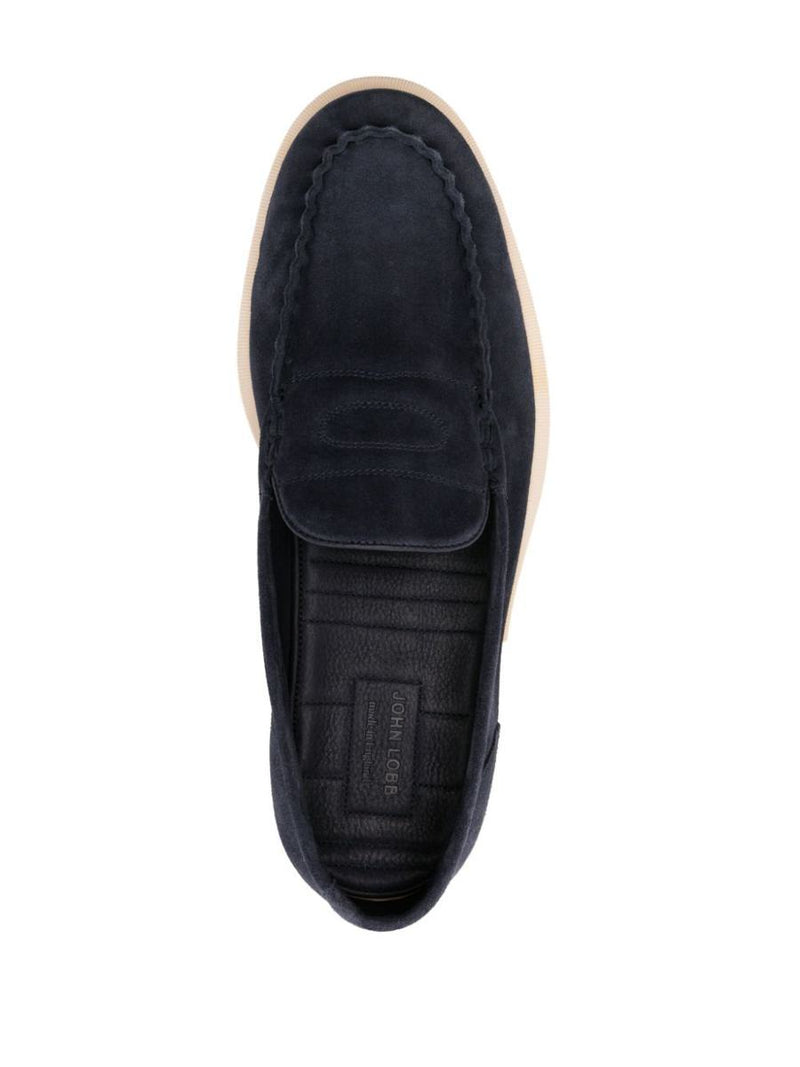 John Lobb Pace Suede Soft Casual Loafers Shoes