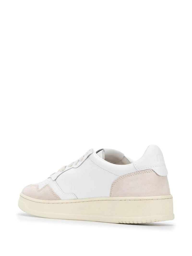 Autry Medalist Low Man  Leat/Suede White