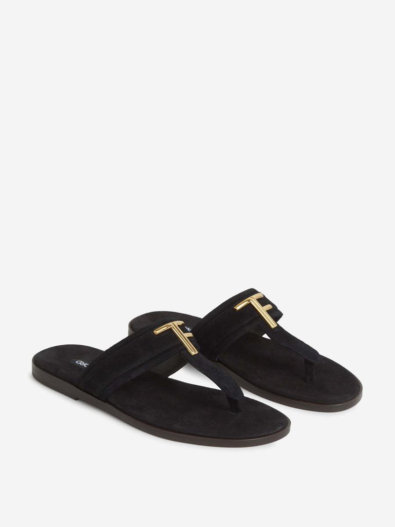 Tom Ford Brighton Leather Flip Flops