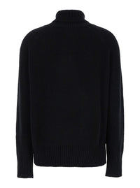 Black High Neck Sweater In Cashmere Woman