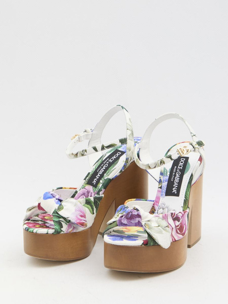 Floral Platform Sandals