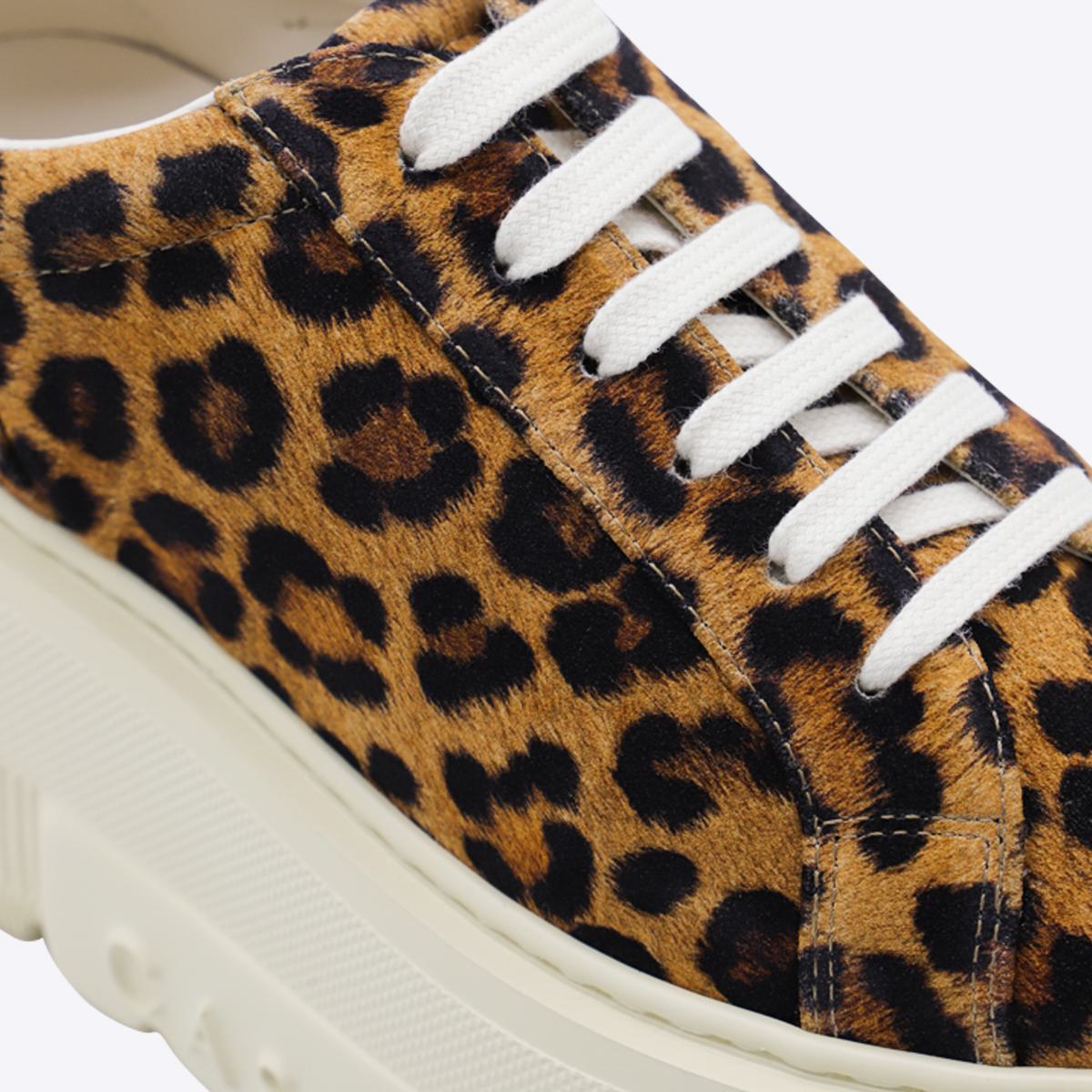 Casadei Leopard Leather Nexus Platform Sneakers
