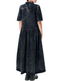 Ganni Washed Denim Maxi Dress