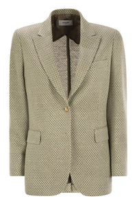 Saulina Angelica - Herringbone Two-Button Blazer
