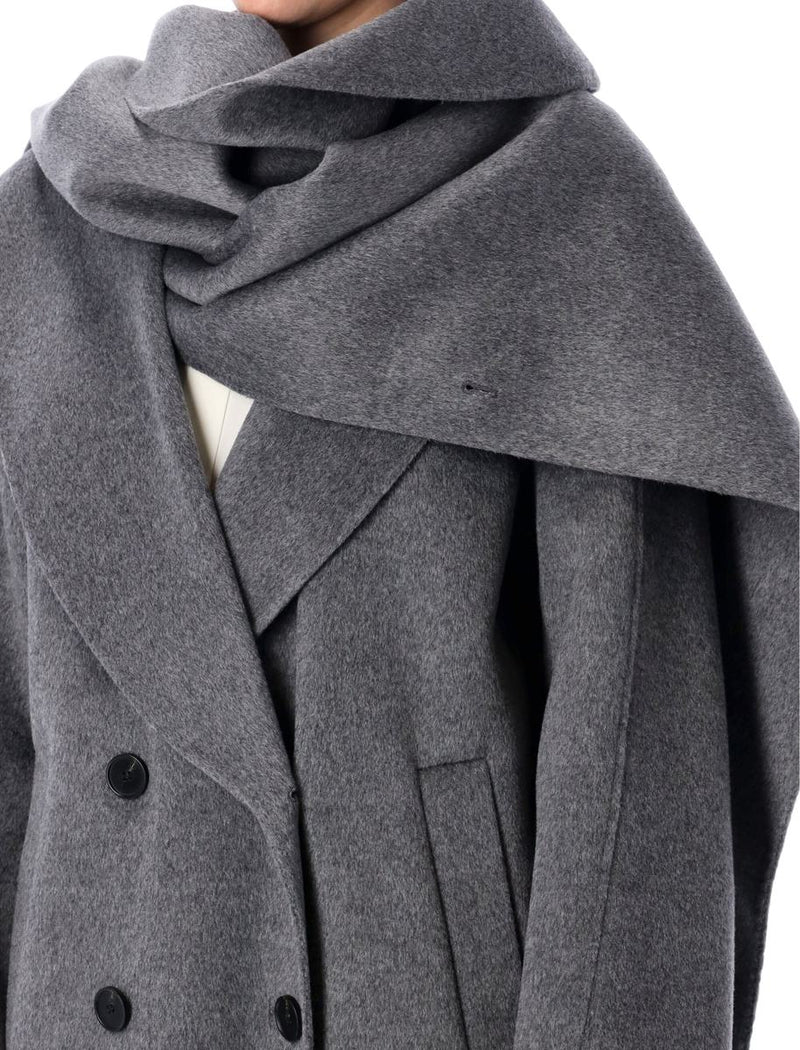 Róhe Signature Double-Faced Scarf Coat