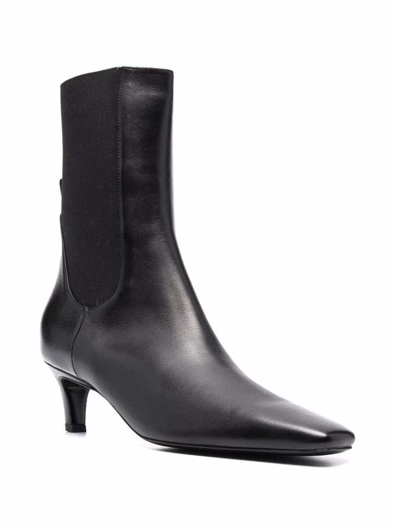 TOTEME Leather Mid Heel Boots