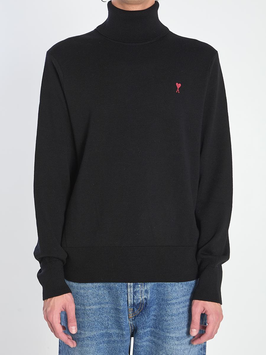 AMI Paris De Coeur Turtleneck Sweater