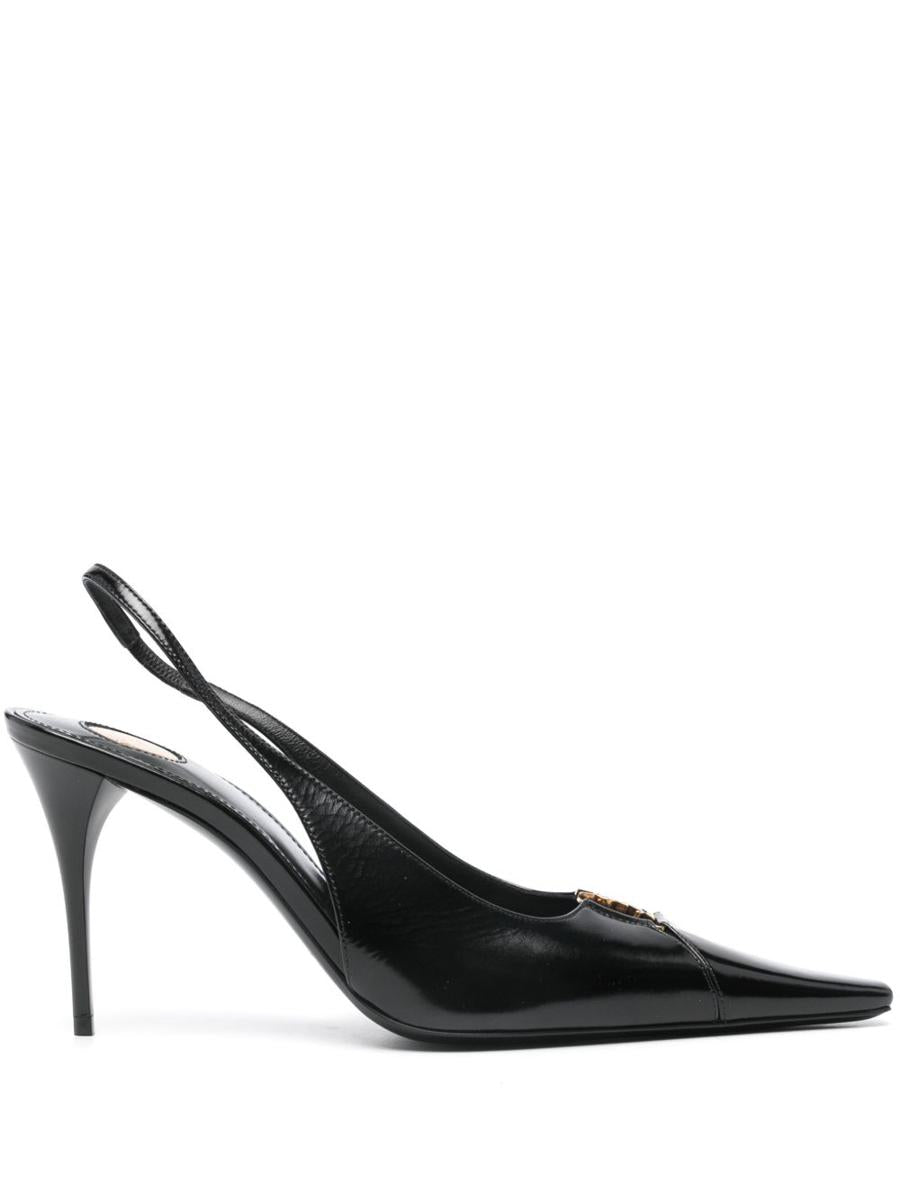 Saint Laurent Babylone Leather Slingback Pumps