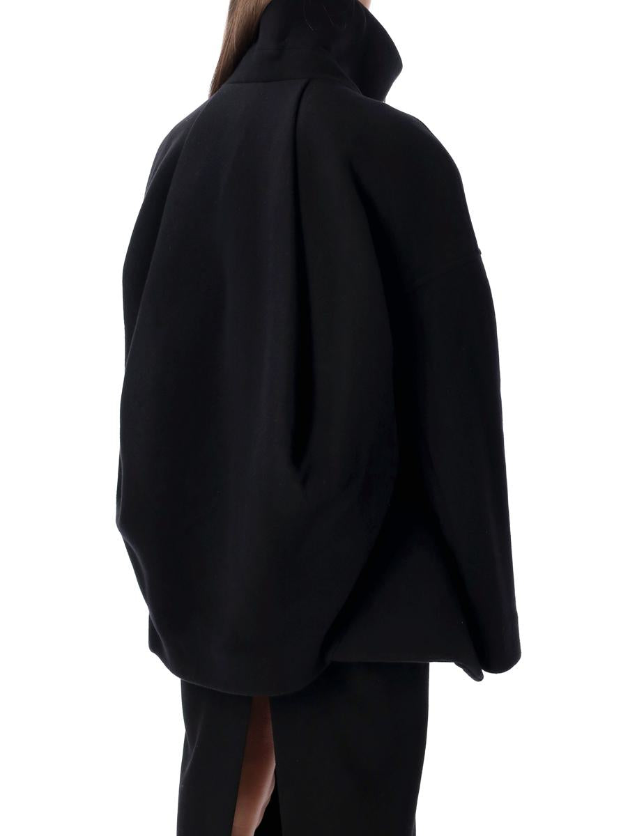 Rick Owens Black Wool Draculimo Structured Jacket