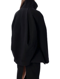 Rick Owens Black Wool Draculimo Structured Jacket
