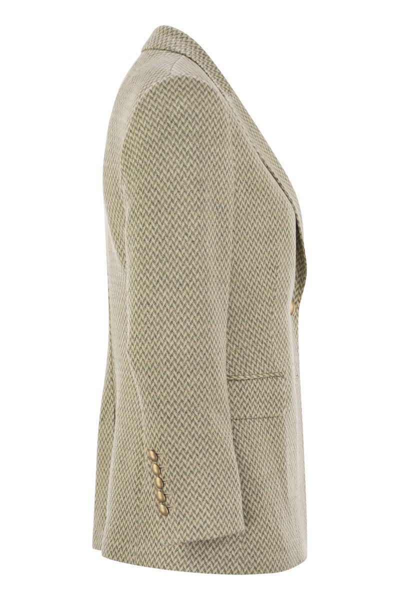 Saulina Angelica - Herringbone Two-Button Blazer