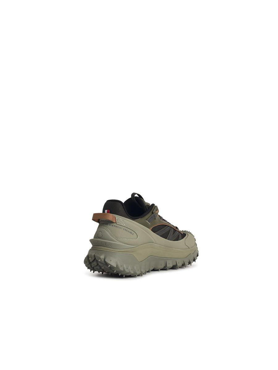 Moncler 'Trailgrip Gtx' Green Leather Blend Sneakers