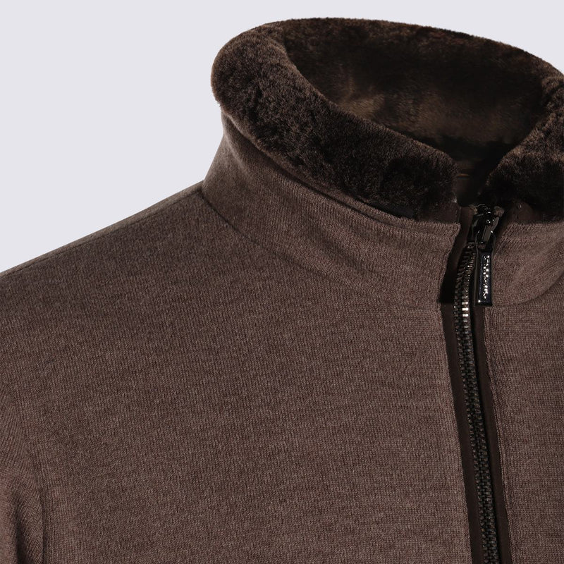 Moorer Brown Wool Bellati Casual Jacket