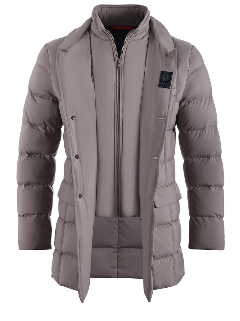 Fay  Long Quilted Nylon Down