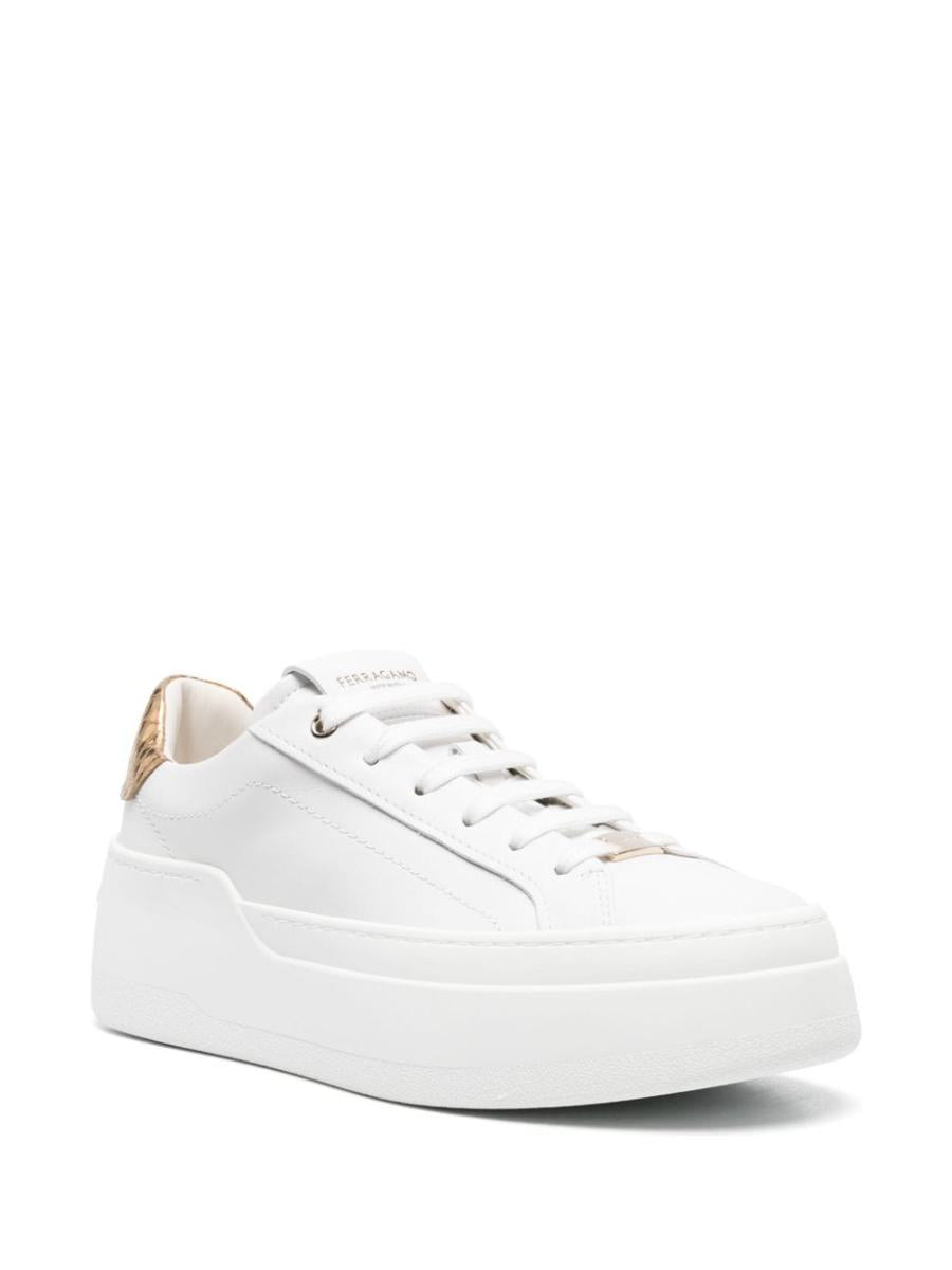 Salvatore Ferragamo Platform Leather Sneakers
